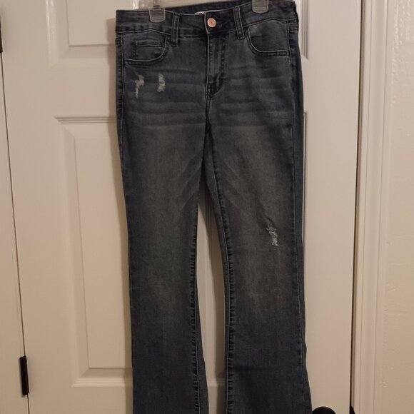 Ripped Low Rise Bootcut Womens Jeans - Picture 1 of 4